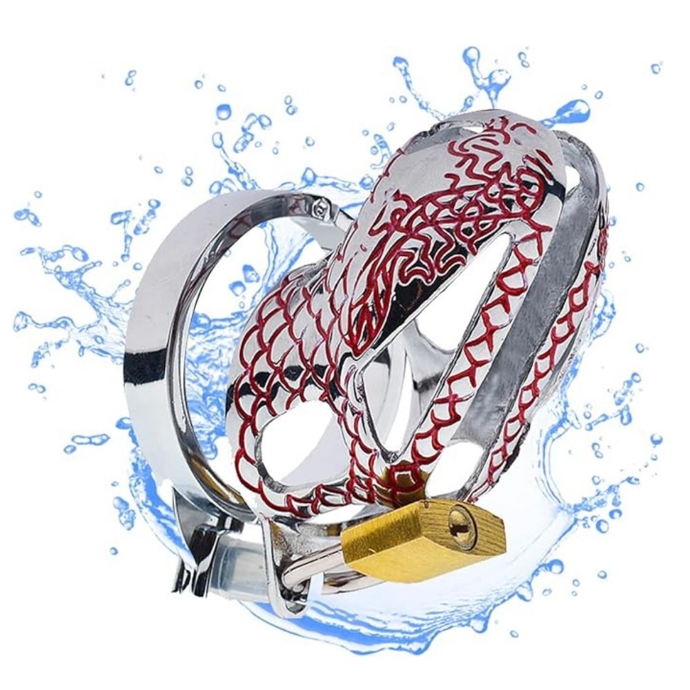 Snake Stainless Steel Men Chastity Cage