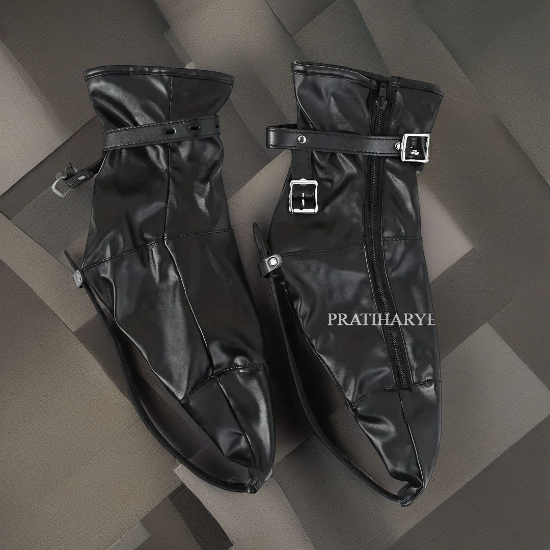 Leather Bondage Boots