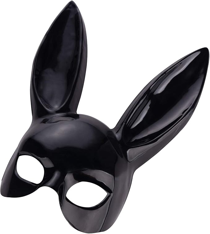 Unisex Plastic Bunny Mask with Long Ears