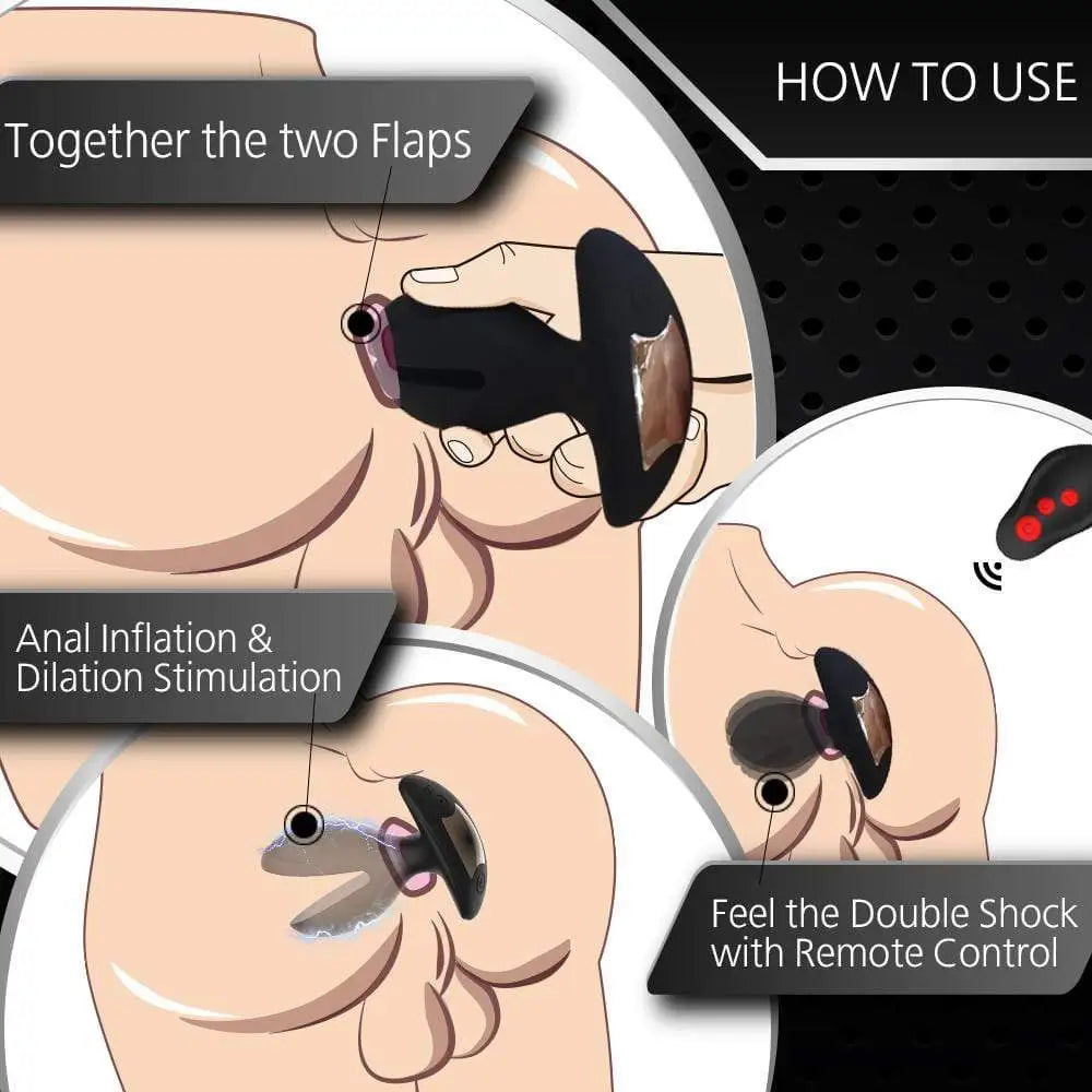 Silicone Wireless Twin Anal/Butt Plug Massager