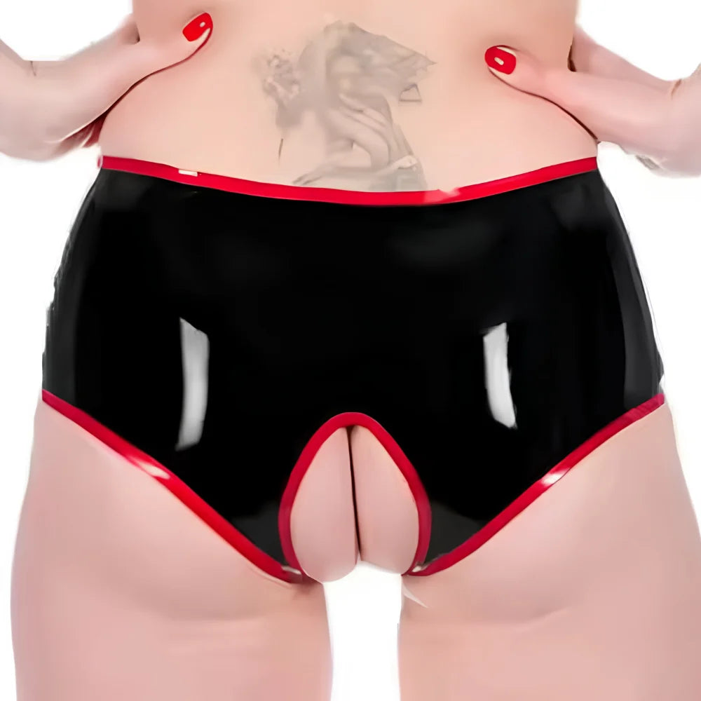 Premium Handmade Pure Latex Open-Crotch Panty