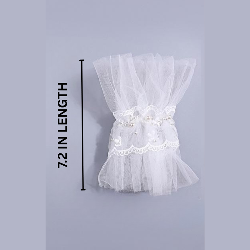 Bridal Ruffle Lace Wrist Cuffs