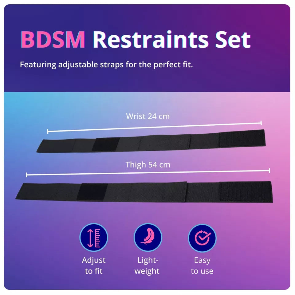 Wrist & Thigh Restraints | Adjustable Leg Straps