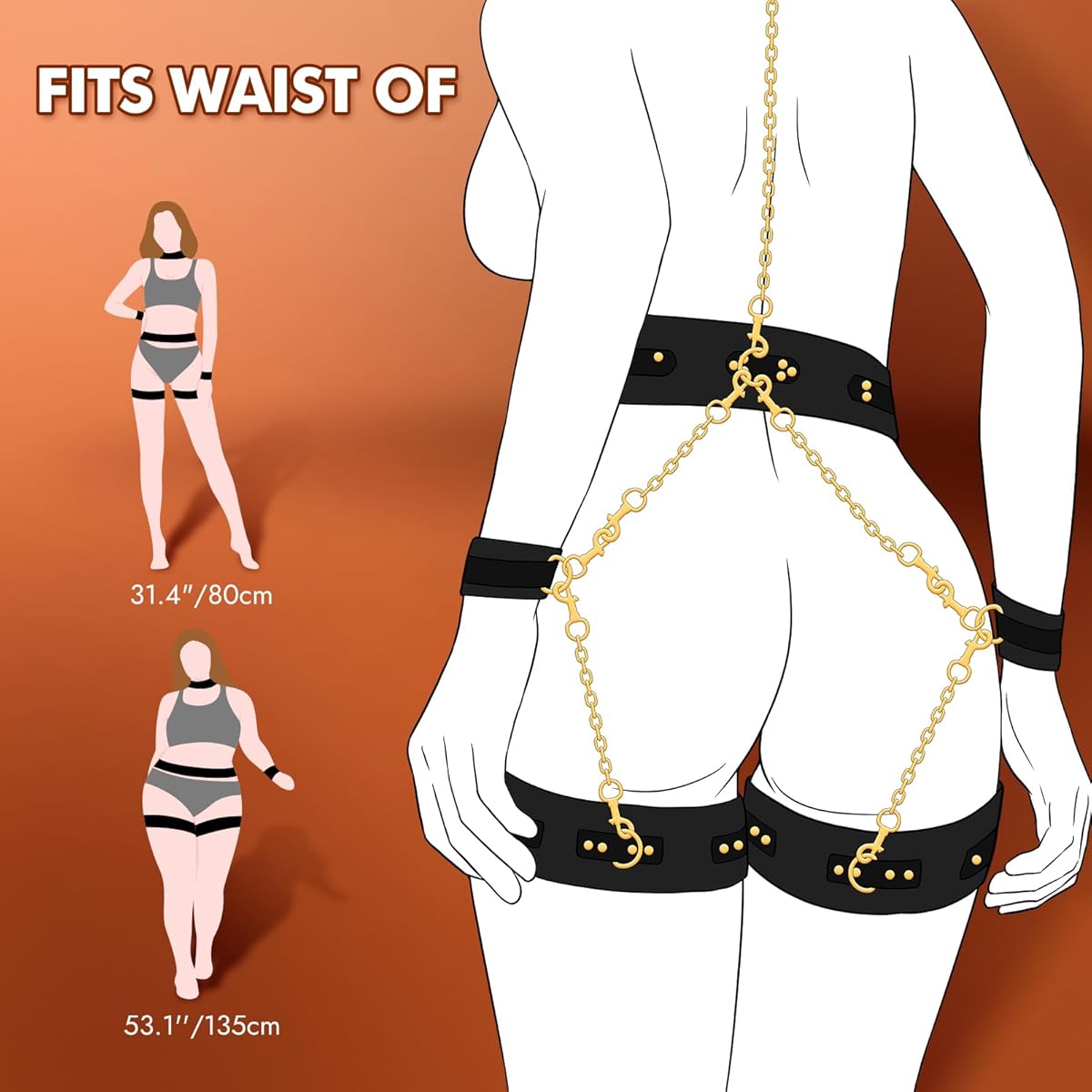 Premium Full Body Bondage Restraint Harness Set