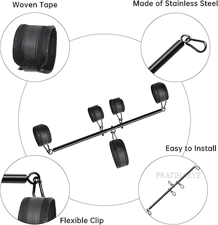 Metal Adjustable Spreader Bar Bondage Set