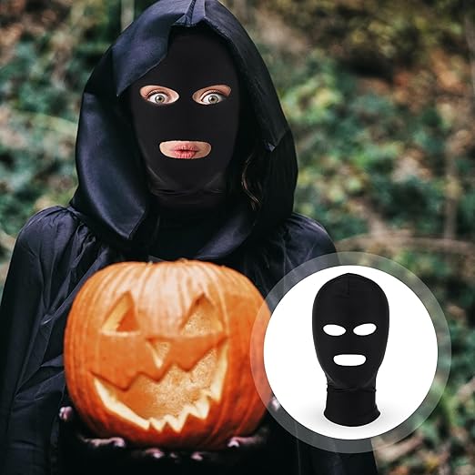 Black Full-Face Fetish Mask with Eye & Mouth Openings