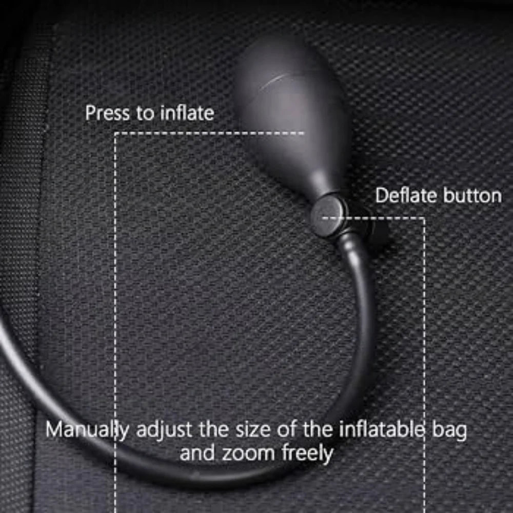 Black Inflatable Vibrating Adult Toy with Manual Air Pump