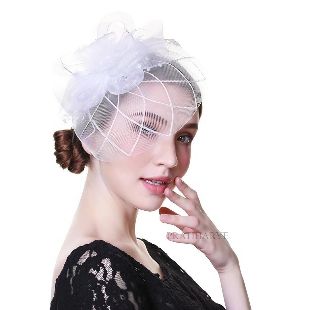 Polka Dot Mesh Fascinator Hat/Headpiece