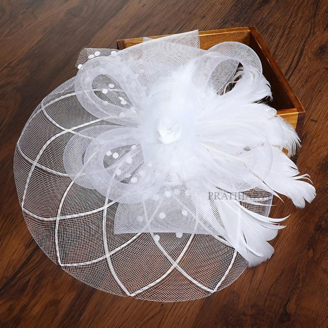 Polka Dot Mesh Fascinator Hat/Headpiece