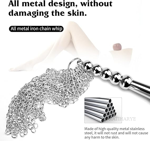 Stainless Steel Dual Use Chain Whip & Butt Plug