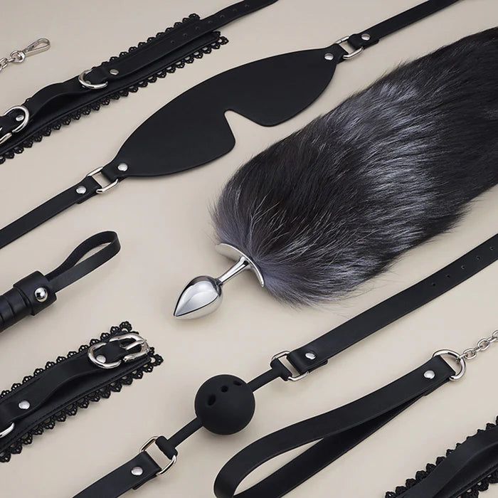 Premium Leather 7pc BDSM Kit