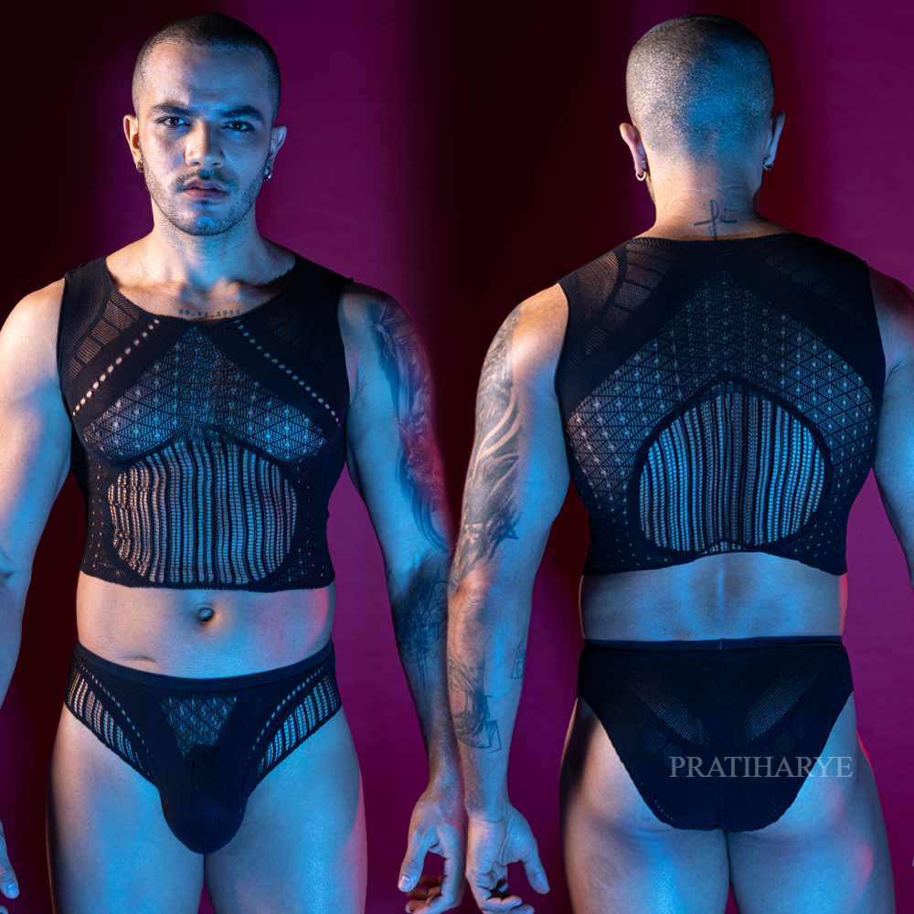 Men Sexy Fishnet Set