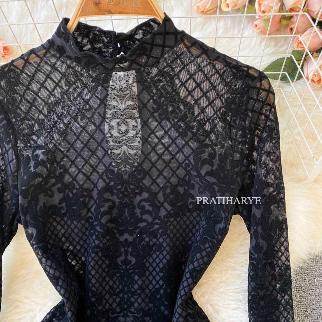 Viral Embriodery Lace bodysuit and top - Pratiharye 