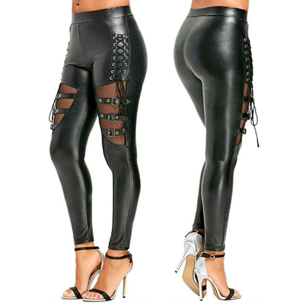 Sexy Lace up Faux Leather Leggins/Pant