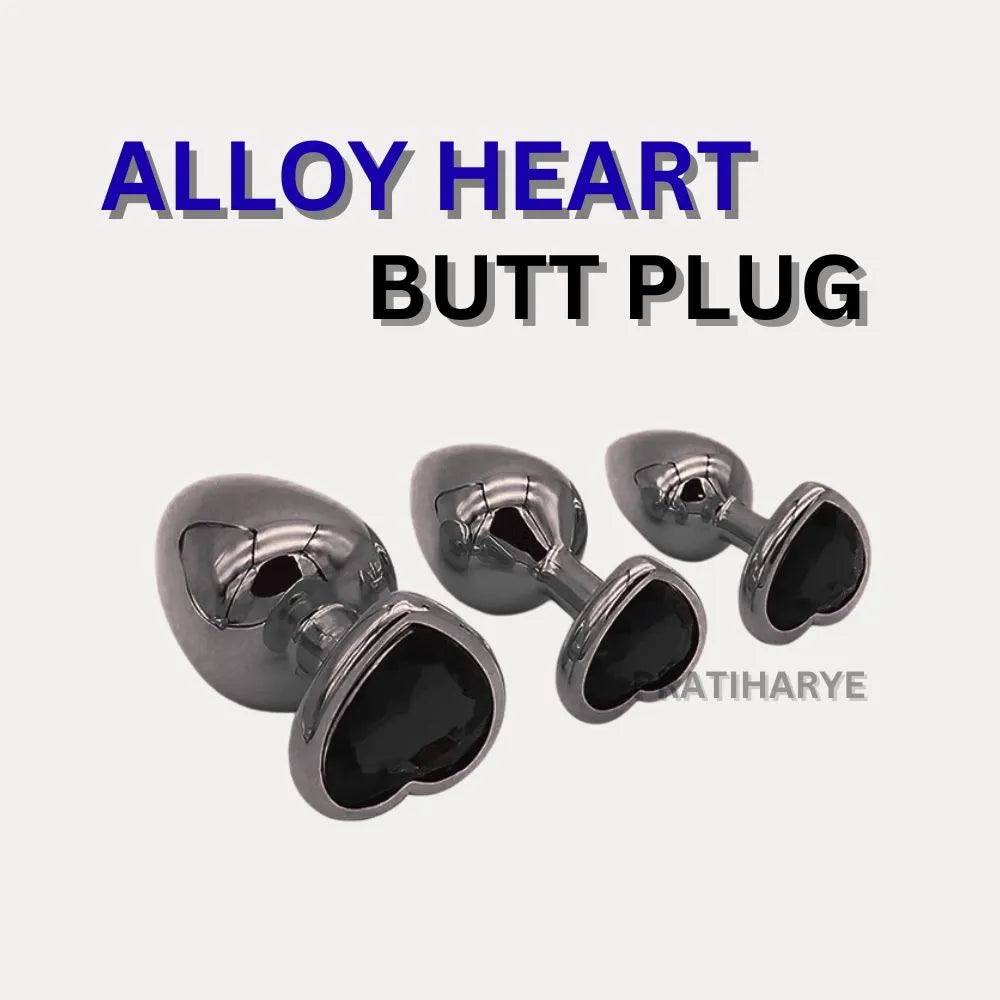 Premium Aluminum Alloy Heart Anal/Butt Plug unisex
