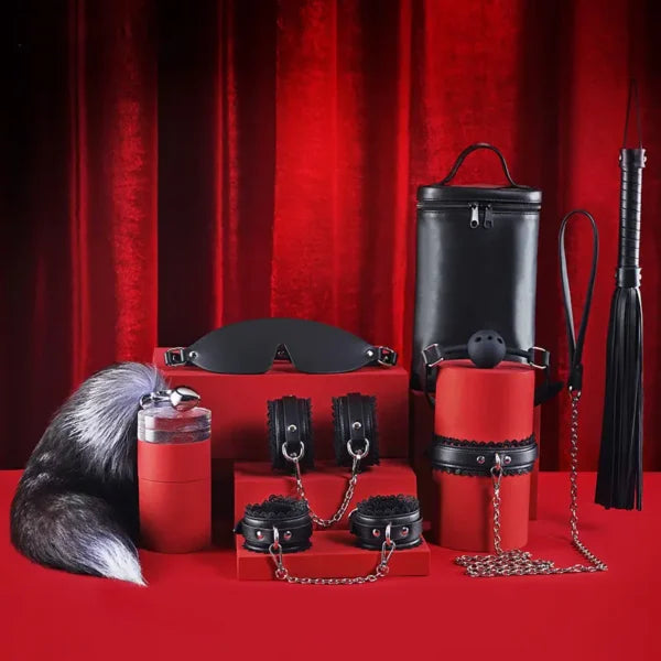 Premium Leather 7pc BDSM Kit