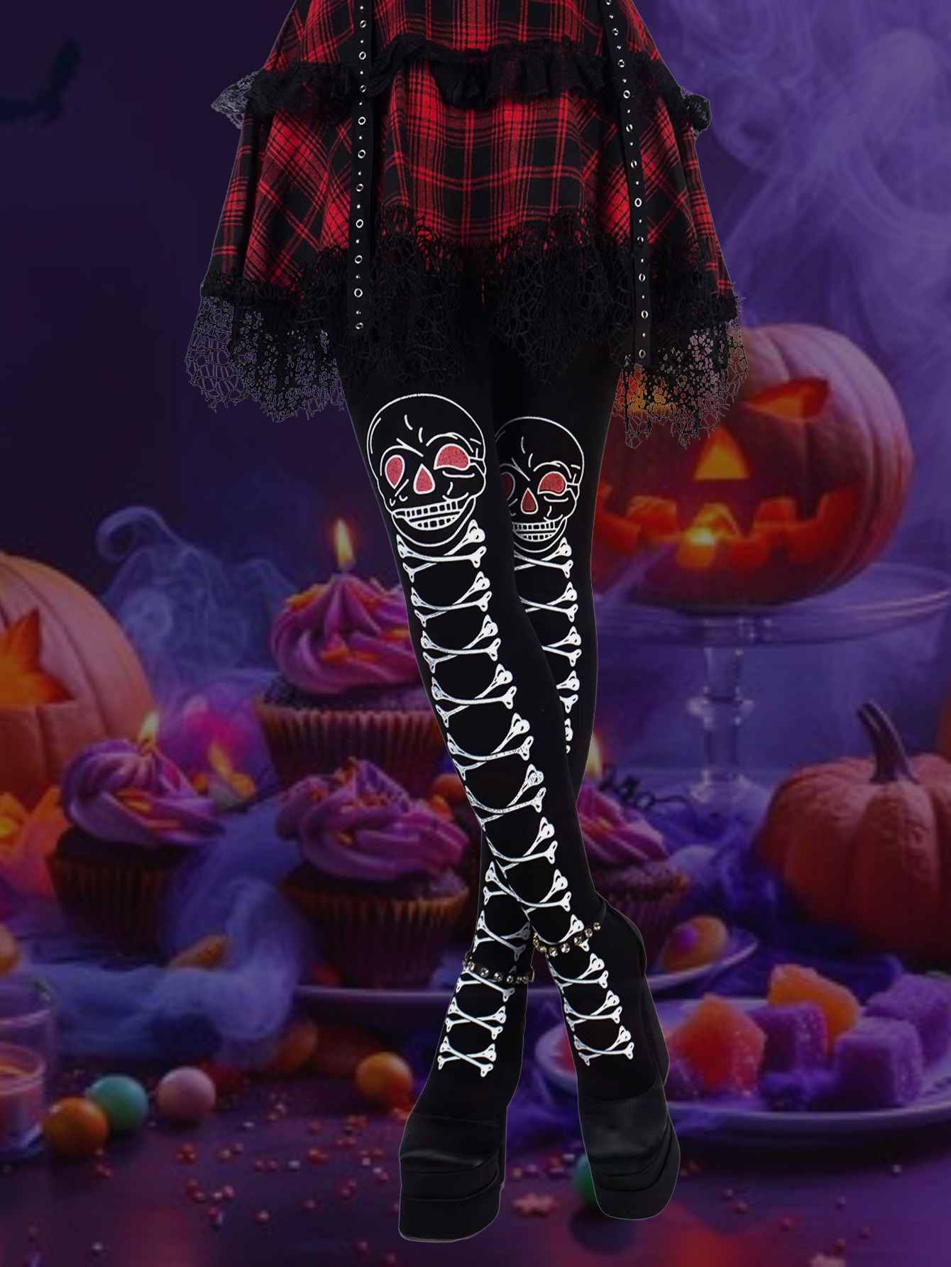 Cross Pattern Fishnet Pantyhose
Open-Crotch Sheer Rhinestone Pantyhose
Crimson Desire Fishnet Stocking
Made in Heaven Sheer Statement Tights
Bone and Skull Halloween Pantyhose