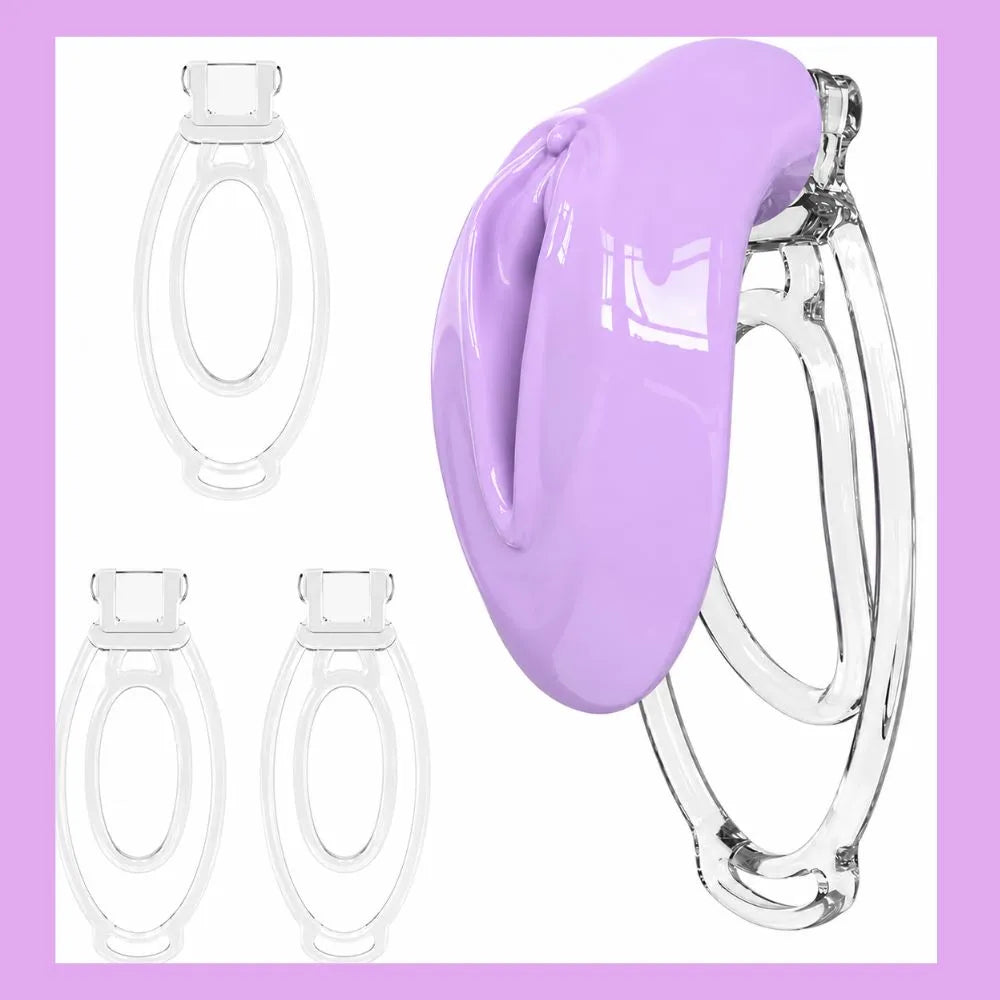 Candy Sissy Transparent Vagina Chastity Cage Male
