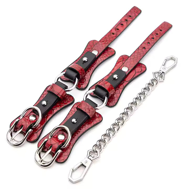 Premium 12pc Crocodile Print BDSM Kit with Free Box