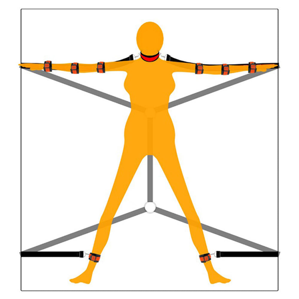 Hand & Neck Strap Bondage Straps Bed Restraining