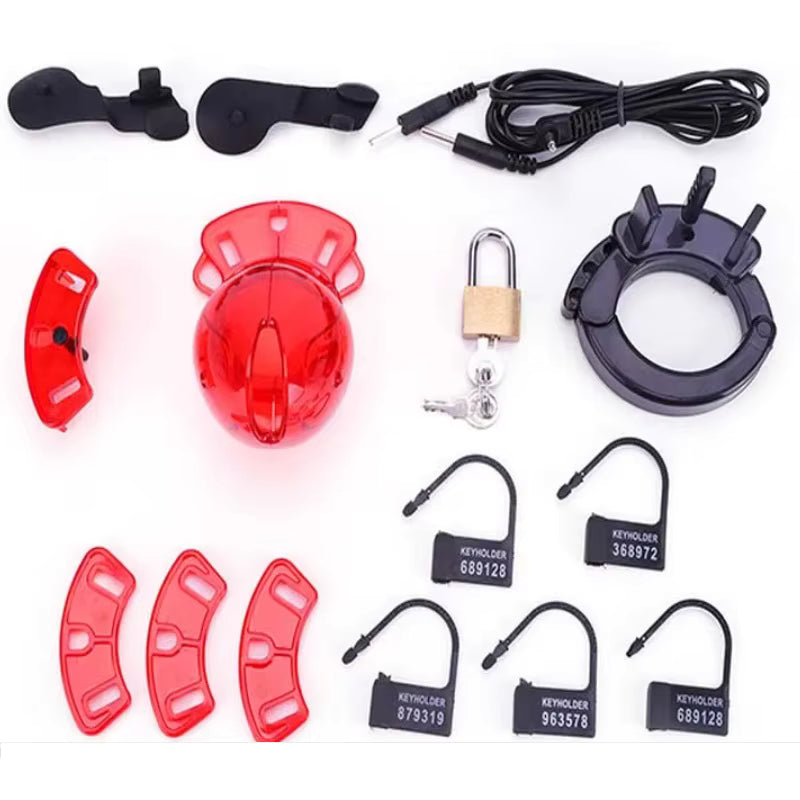 Remote Control Plastic Electric Chastity Cage