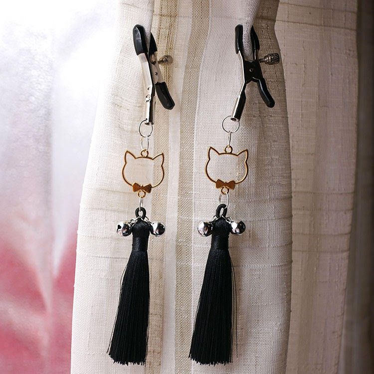Teddy Hanging Nipple Clamps with Tassels