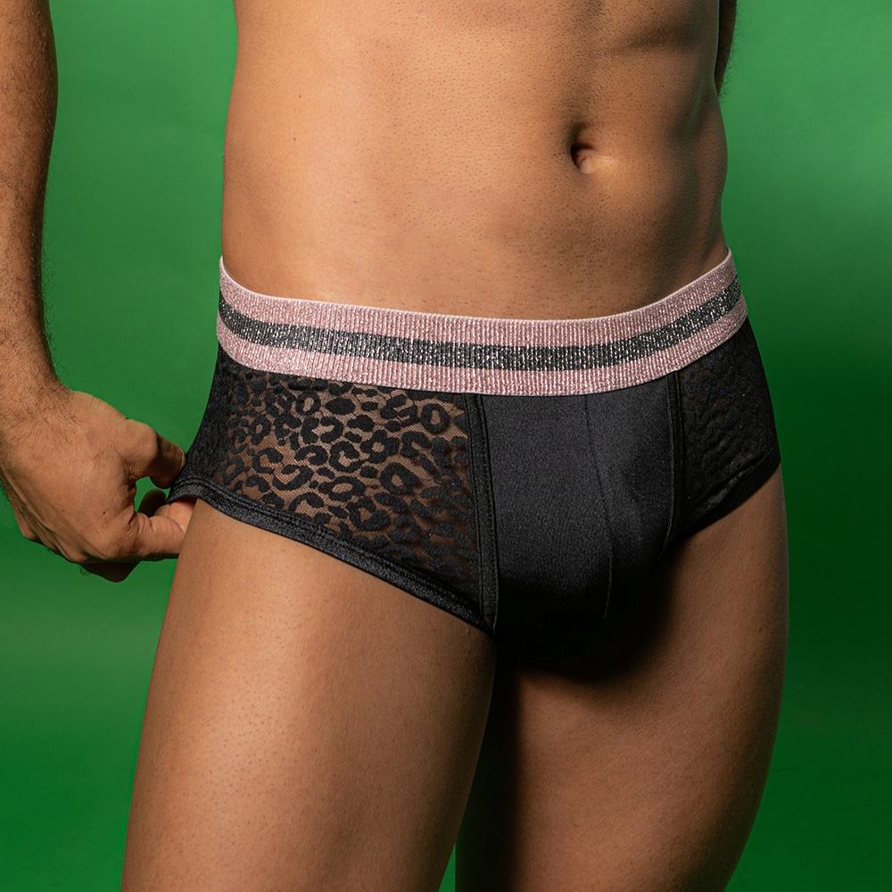 Sexy Leopard Mesh Brief