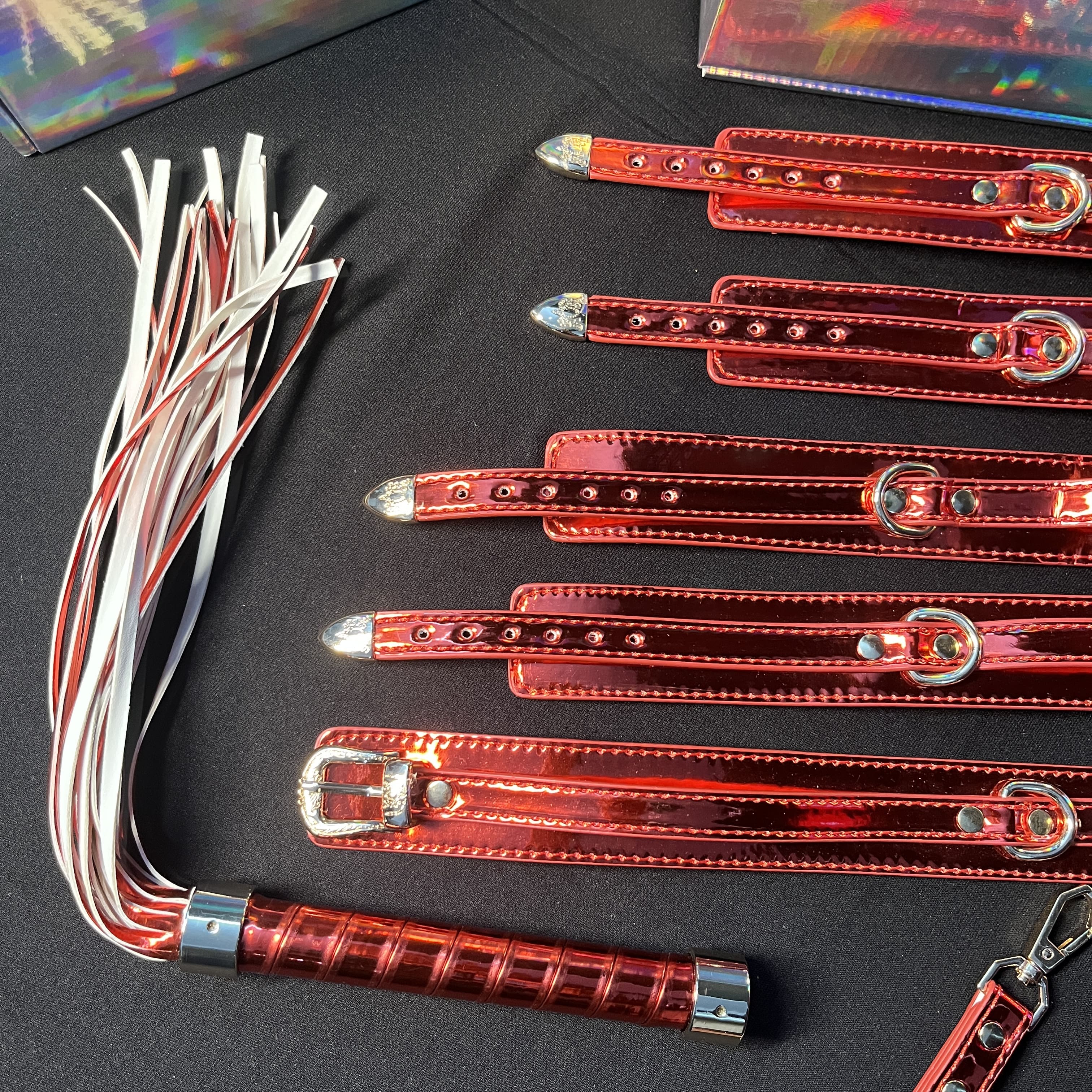 10Pc Shiny Bondage Restraint BDSM KIT