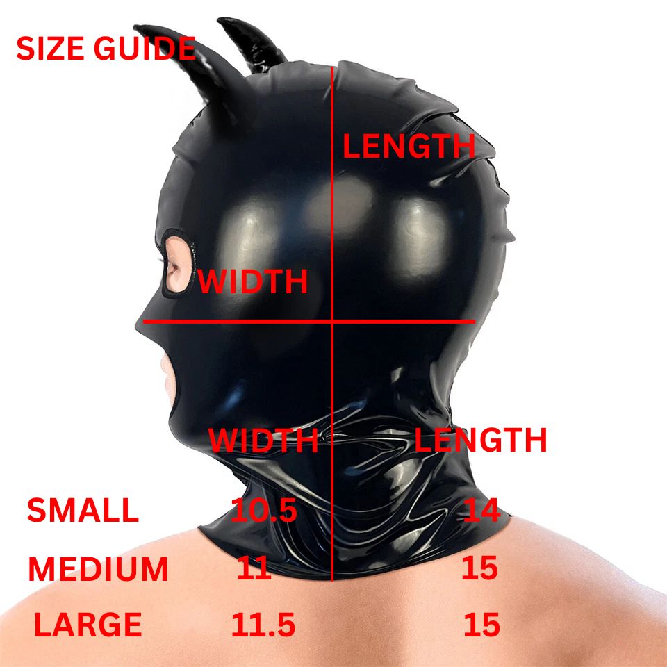 Men Latex Devil Latex Face mask
