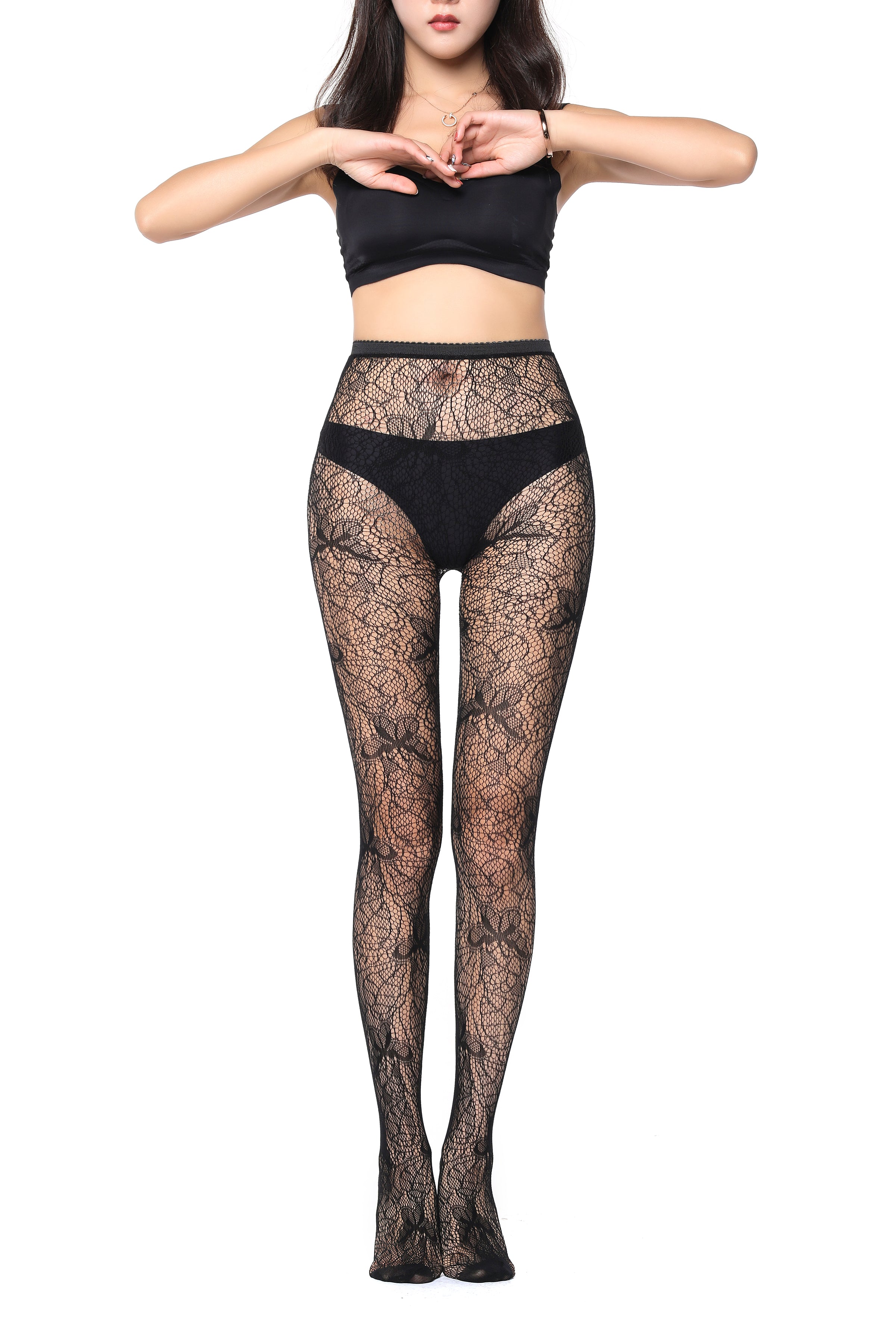 Classic Black Mesh Pantyhose Stockings
Sheer Fishnet Strips Pantyhose Stocking
Sheer Stripe Thigh-High Stockings
Lace Pattern High Waist Fishnet Pantyhose Stocking - D24