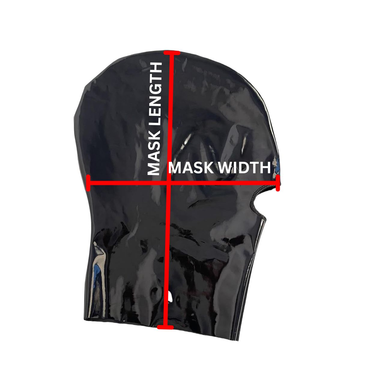 Latex Full Face Bondage Hood Mask with Mouth Opening