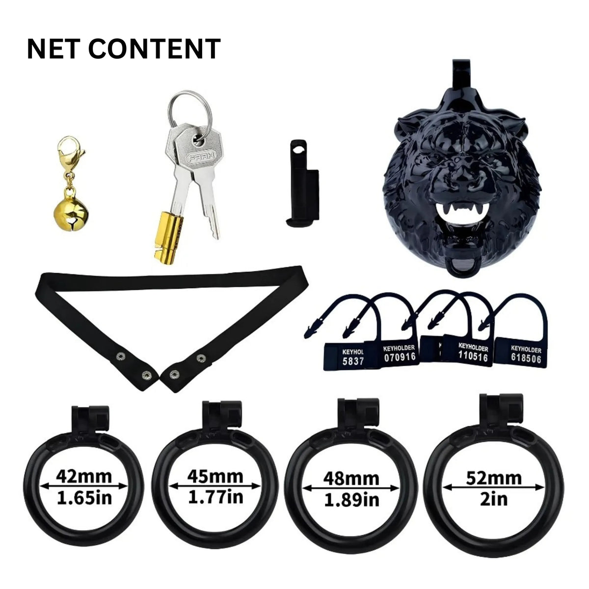 Premium Men Tiger Resin Chastity Cage