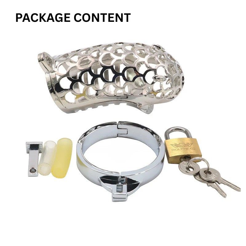 Panther Designed Stainless Steel Men Chasity Cage