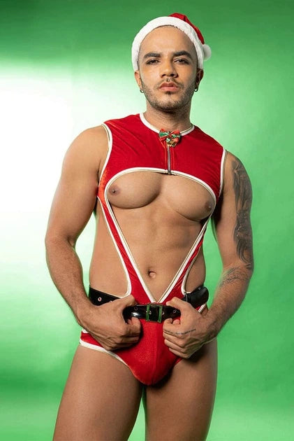 mesh men lingerie
transparent men top
sheer sleeveless top men
sexy mesh vest men
Santa Roleplay Costume for Men