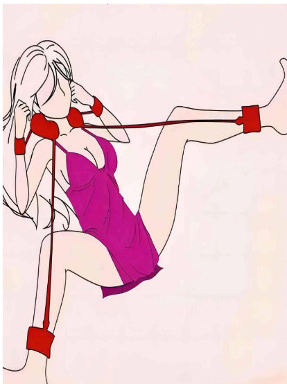 Neck-pillow Bed Restraints Hand Ankle Cuffs