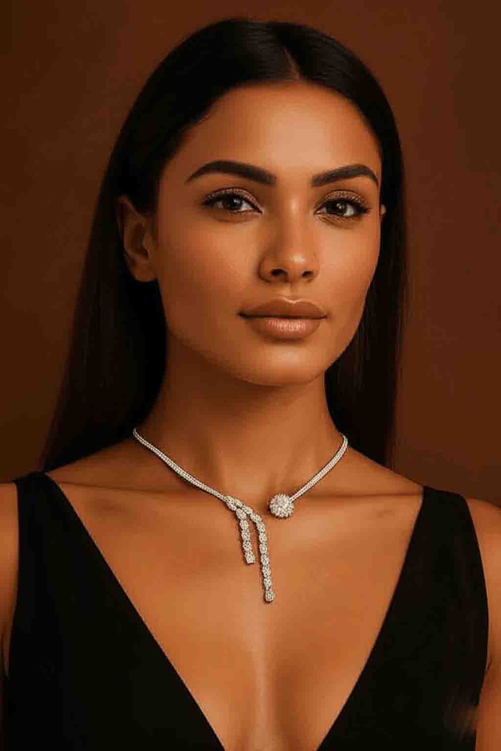 women body chain fashion
luxury chain bodywear
stylish body fit accessories
designer chain outfits women
Sexy Silver Rhinestone Neck Choker