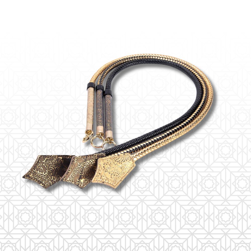 Luxury Long Faux Leather Arabian Flogger