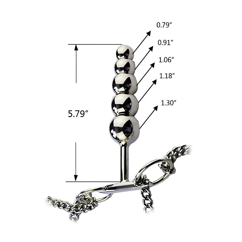 Stainless Steel Female Chastity Belt with Butt Plug