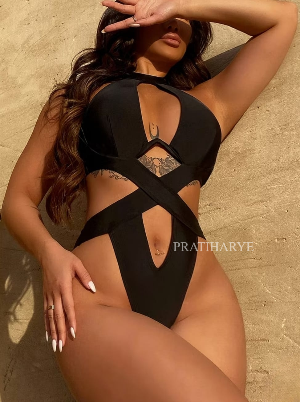 Sexy Cut Out Beachwear Swim Bodysuit
