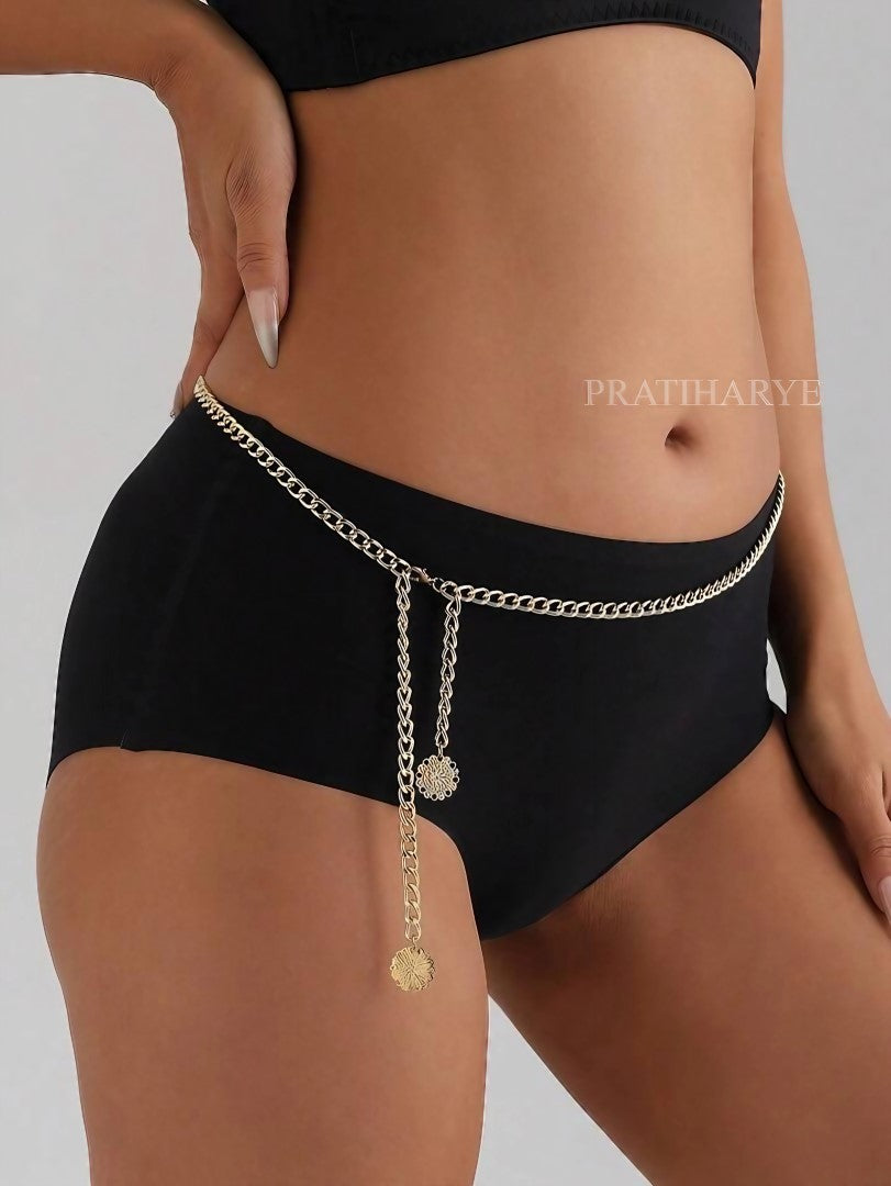 Single Layer Thick Aluminum Tummy Chain