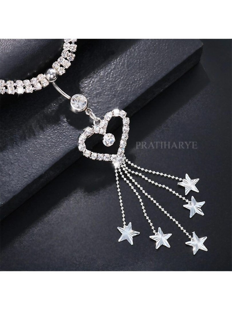 Heart Pendant Kamarbandh/Tummy Chain