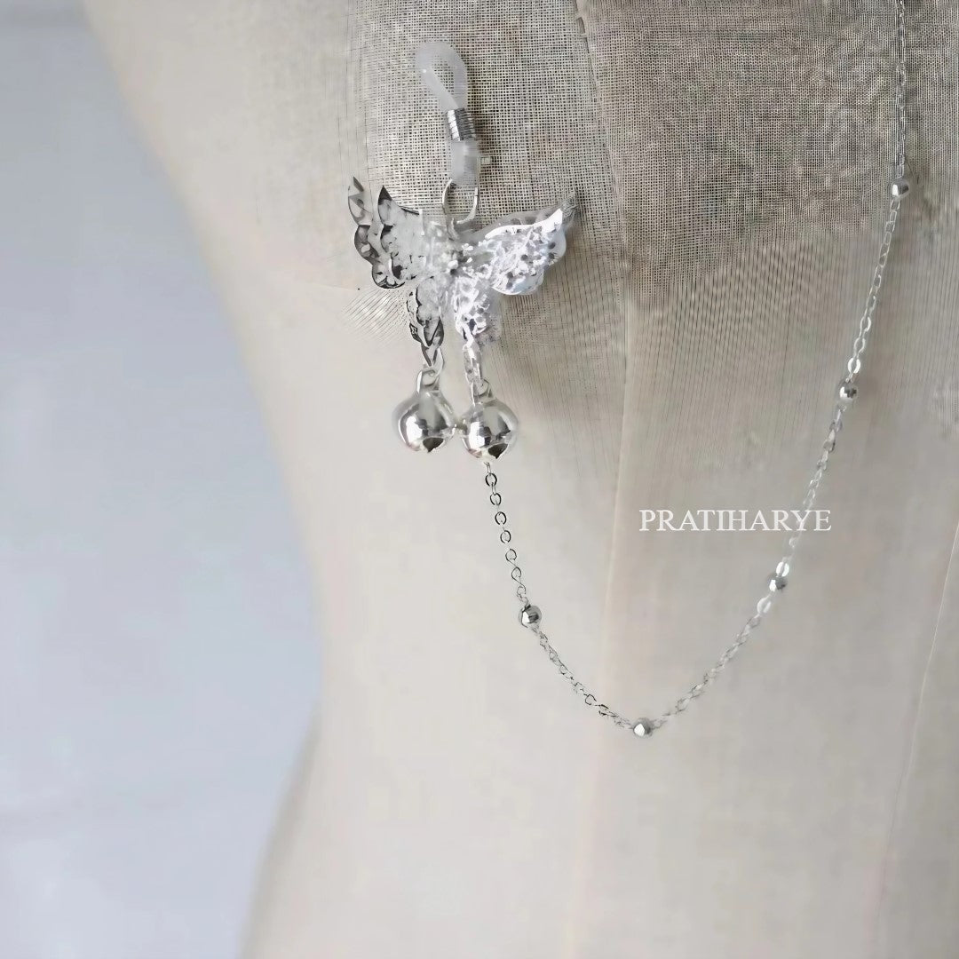 Butterfly Crystal Chest Chain with Nipple Ring