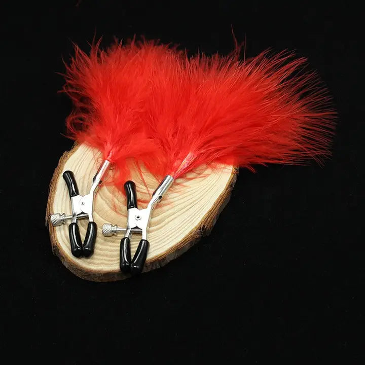 Furry Feather Nipple Clamp