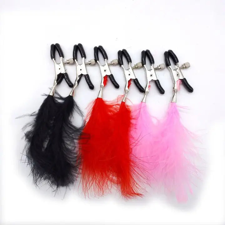Furry Feather Nipple Clamp