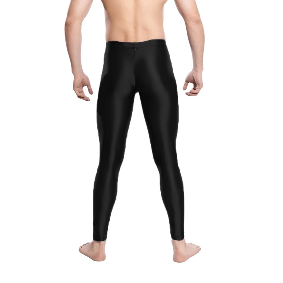 Men’s Metallic Leggings with Dick Pouch