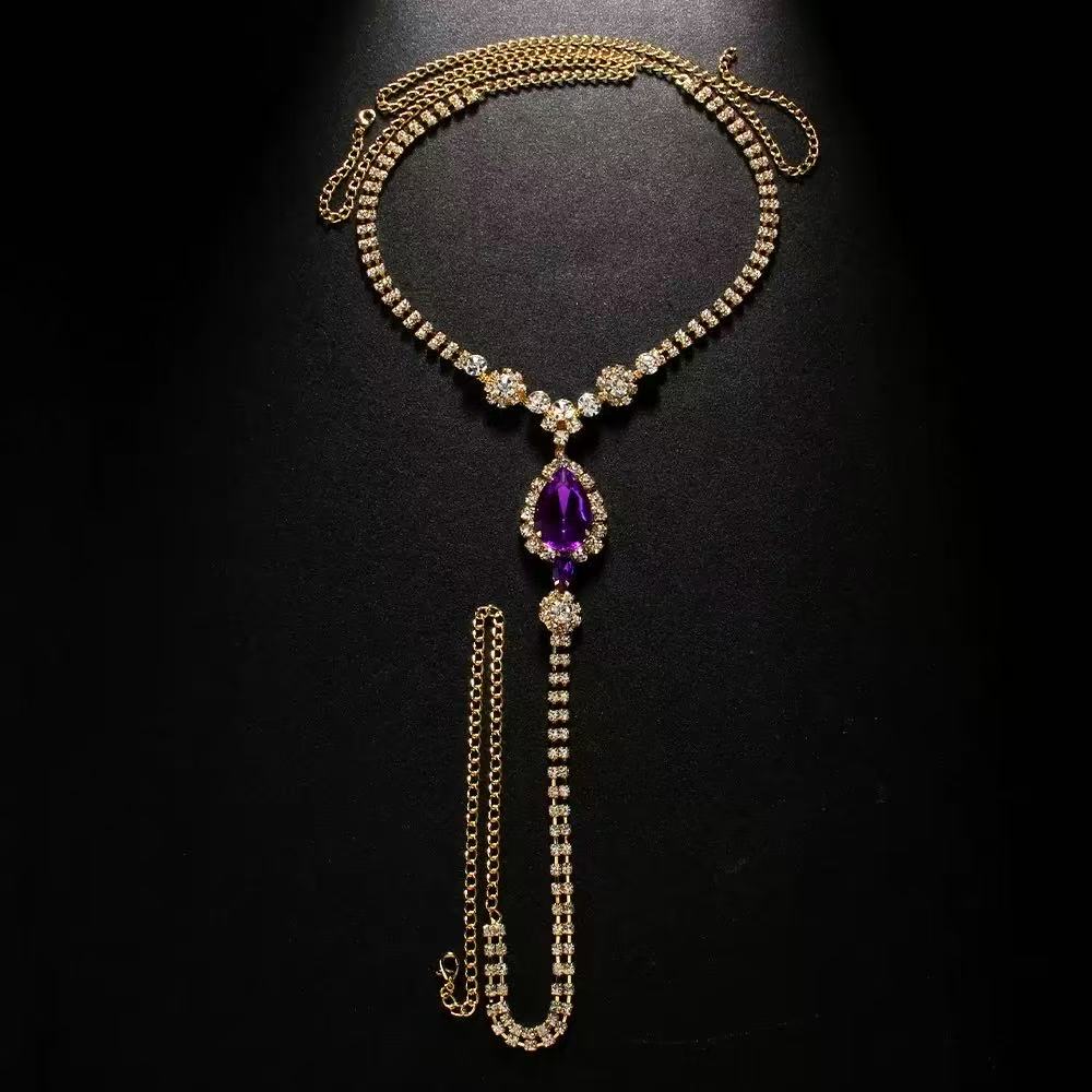 Royal Crystal Golden Chain Thong