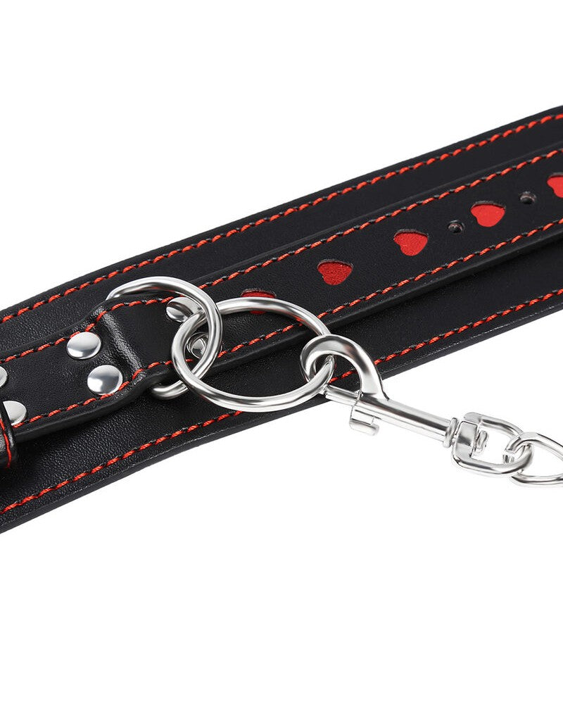 Heart Wrist Cuffs with Chain Connector