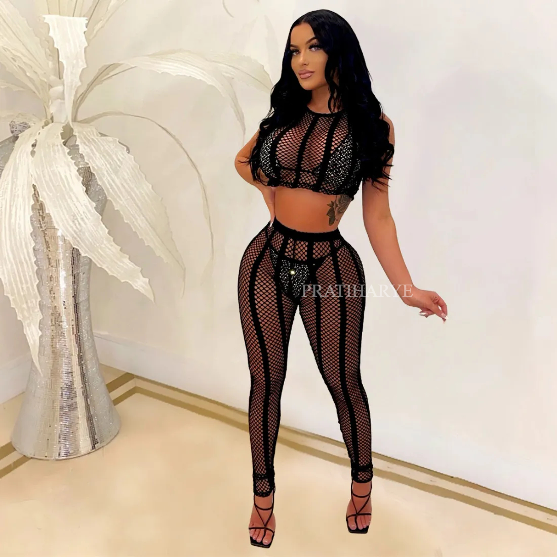 Two Piece Fishnet Dress