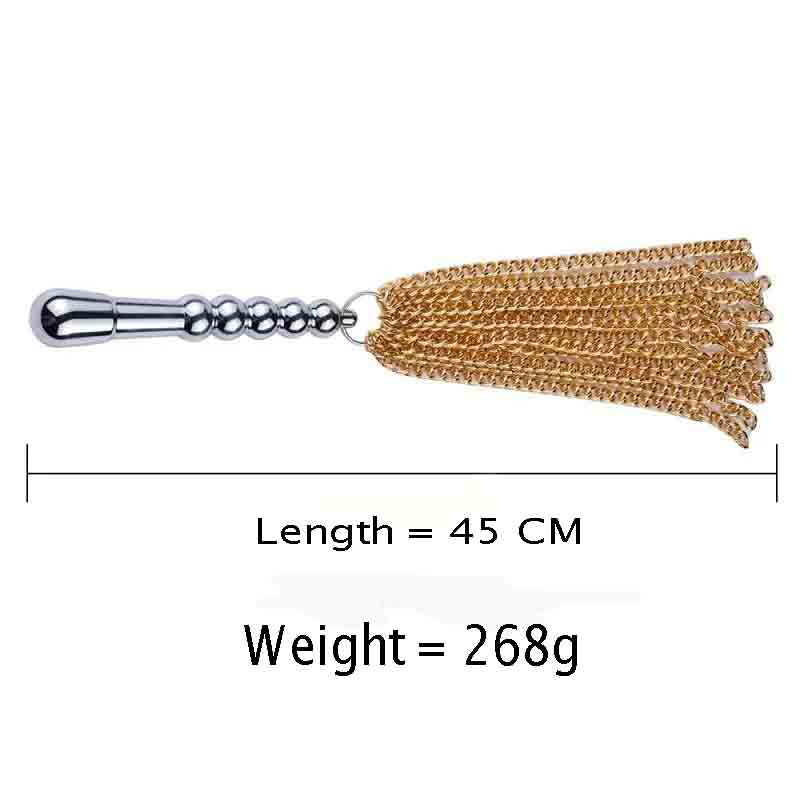 Stainless Steel Dual Use Chain Whip & Butt Plug