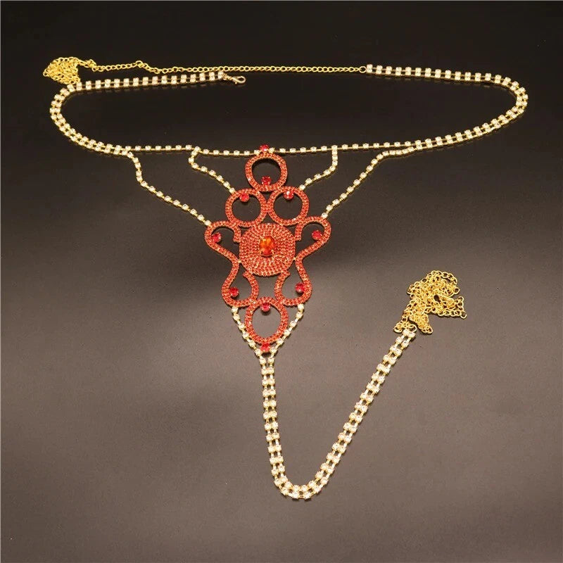 Scarlet Empress Body Chain Thong